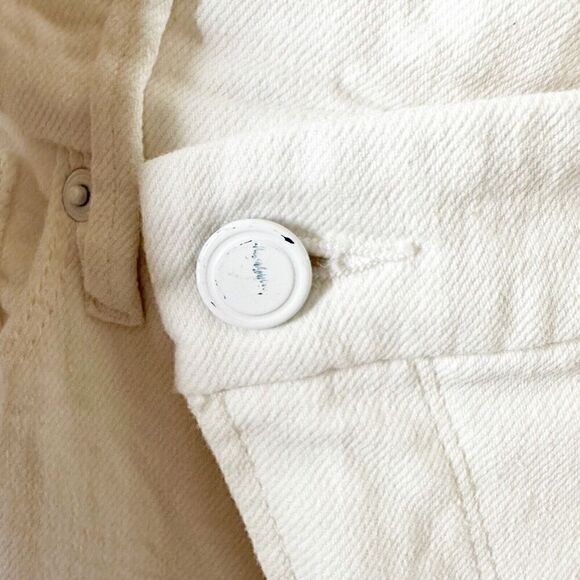 NWT Good American Good Legs Cross Over Waist Skinny Jeans Women's White Size 15 - Picture 8 of 9